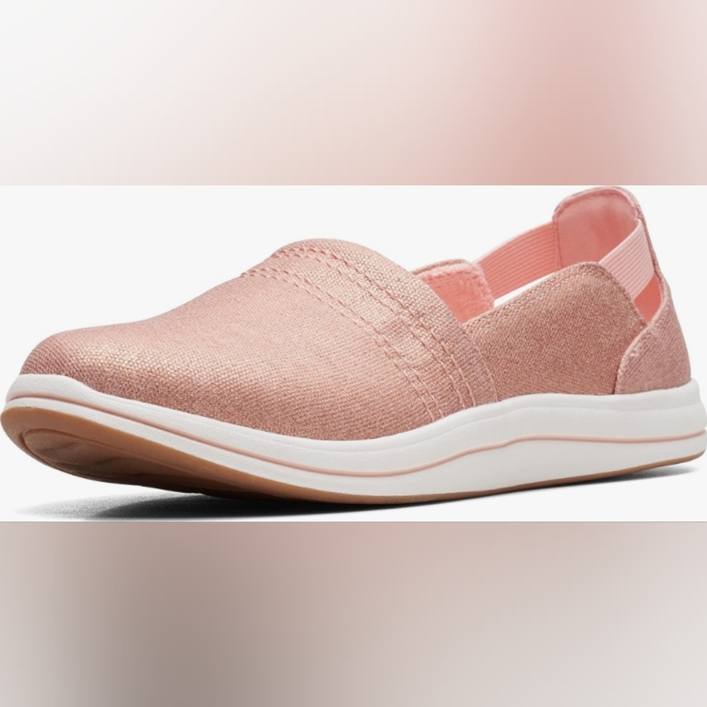 Wide Width Cloudsteppers Breeze Step II Loafer | Clark's | Pink Metallic